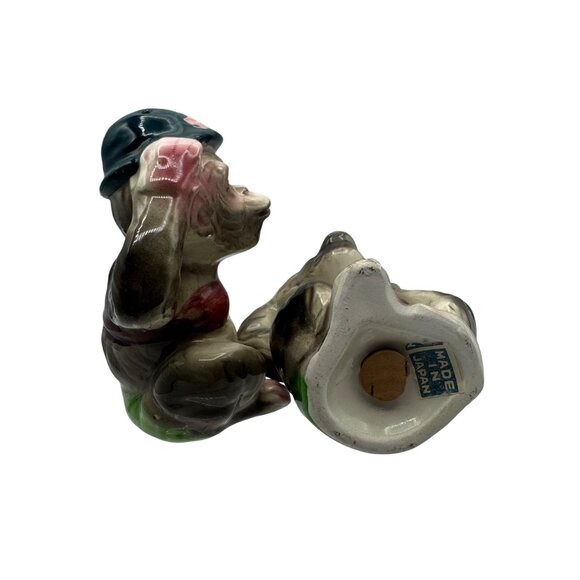 Vintage Hand-Painted Monkey Salt & Pepper Shakers Made In Japan Ceramic Collecti - Picture 6 of 6